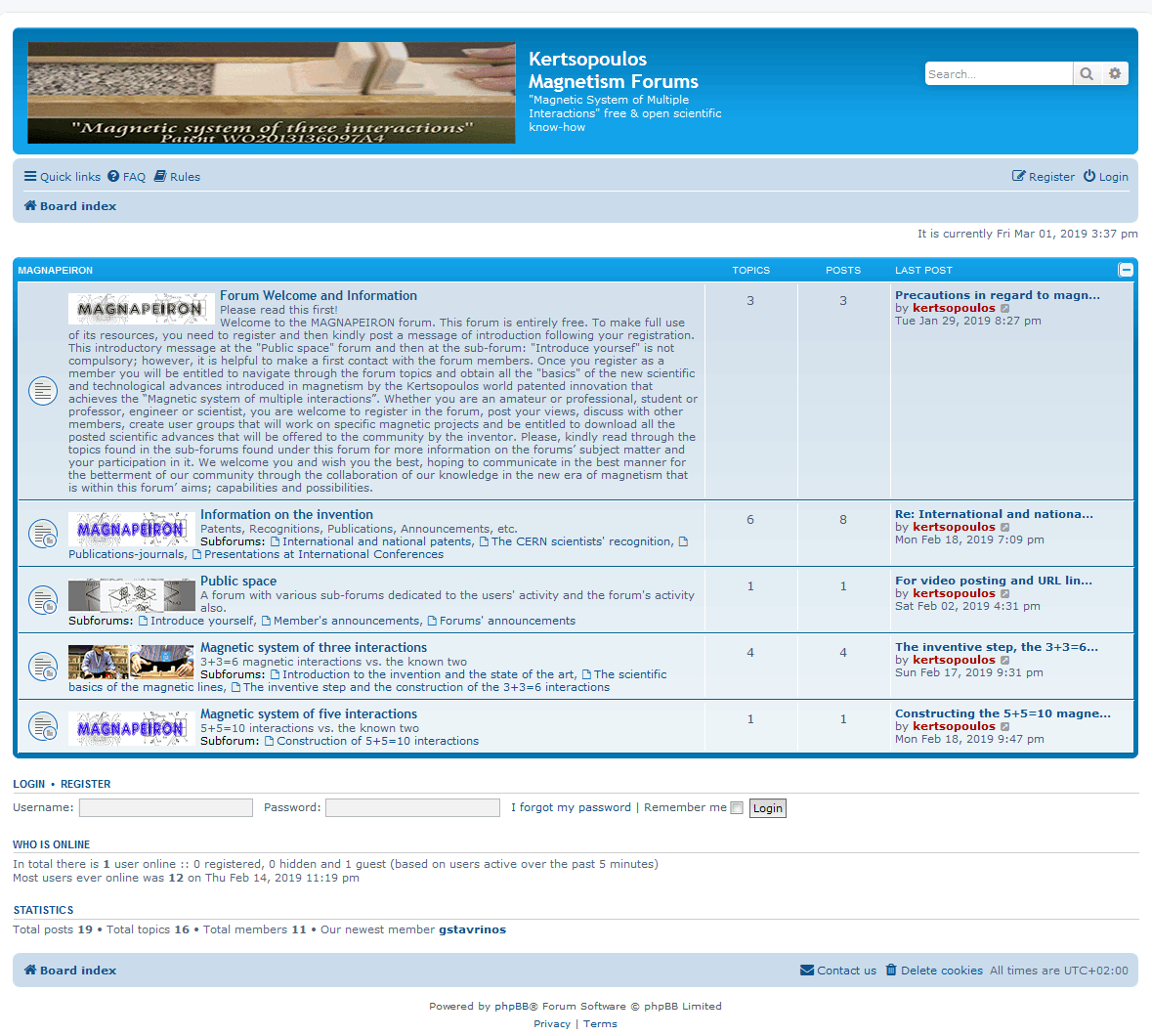 KERTSOPOULOS MAGNETISM FORUMS